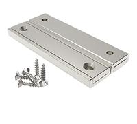 Magnetpro Lot de 2 aimants rectangulaires - Force de 30 kg - 60 x 13,5 x 5 mm - Avec trou et capsule en acier - Aimants en pot domestiques et industriels avec vis