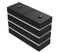 Magnetpro Lot de 4 aimants rectangulaires entièrement recouverts de plastique PP, force de 10 kg, dimensions : 50,80 x 19,05 x 7,62 mm, adaptés à un usage alimentaire, inoxydables et résistants à