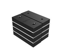 Magnetpro Lot de 8 Aimants rectangulaires entièrement recouverts de plastique PP, force de 10 kg dimensions 50,80 x 19,05 x 7,62 mm, de qualité alimentaire, antirouille et résistant à l'eau