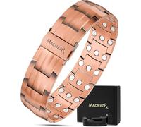 MagnetRX Bracelet Cuivre Homme - Bracelet Cuivre Triple Force (48 Aimants de 3 500 Gauss) - Fermoir Sécurisé et Longueur Réglable avec Outil Inclus (Legacy)