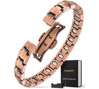 MagnetRX® Bracelet Magnétique en Cuivre pour Femme - EllipseMAX 5X Puissance - Design USA - Bracelet Réglable avec Aimants Puissants et Fermoir Papillon