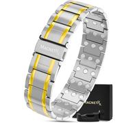 MagnetRX® Bracelet magnétique en titane pour homme avec triple épaisseur - Bandes magnétiques avec fermeture pliable de qualité supérieure et longueur réglable avec outil de taille, 23 centimeters,