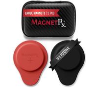 MagnetRX Lot de 2 kits de biomagnétique en néodyme - Thérapie magnétique pour biomagnétisme médical - Aimants de thérapie biomagnétique Dr. Goiz avec coque en silicone (grand | 2 pièces)