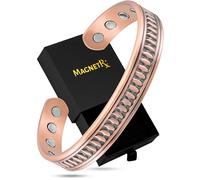 MagnetRX® Magnetic Copper Bracelets for Men - Effective 99.9% Pure Copper Bracelet for Men - Adjustable Copper Magnetic Bracelets (Native)