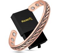 MagnetRX® Women's Copper Bracelet - Effective 99.9% Pure Magnetic Bracelets for Women - Adjustable Womens Copper Cuff Bracelet Bangle (Inlay Copper Wire)