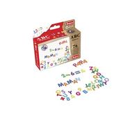 JEUJURA - ABC et Chiffres Magnétiques - 76 Pièces -Accessoire Tableau -8972 | Apprentissage de la Lecture et de l'Écriture - Pour Tableaux Magnétiques - Fabriqué en France