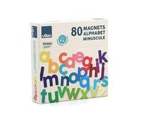 Vilac Magnets alphabet minuscules - 80 pièces en bois - Jeu éducatif dès 3 ans - 6706