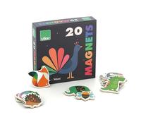 Vilac - Coffret de 20 Magnets Animaux par Andy Westface - Plongez dans l'univers Arc-en-Ciel avec Ces aimants en Bois colorés - stimulez l'imagination et la créativité