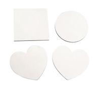 Magnets carton entoilé - 4 pièces - de 9,5 cm à 10,5 cm - support à décorer - Chassis