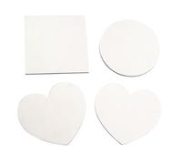 Magnets carton entoilé - 4 pièces - de 9,5 cm à 10,5 cm - support à décorer - chassis amanté - cadeau personnalisable, original - toile tableau aimanté -