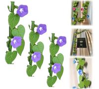 Magnets de Frigo en Forme de Lierre, Imprimés en 3D Feuilles Artificielles Amusantes avec Tiges Articulées, Fleur magnétique multifonctionnelle pour Décoration de Cuisine (3, D)