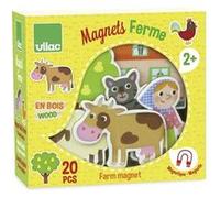 Magnets de la ferme en bois Multicolore G