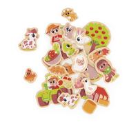 Magnets dinosaures en bois fsc 24 pcs beige - ferme TU