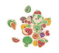 Magnets dinosaures en bois fsc 24 pcs beige - fruits et légumes TU