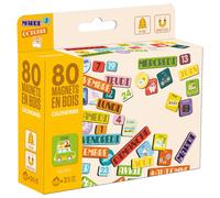 Jeujura - 80 Magnets Bois Calendrier - Apprendre Les Jours, Mois et Saisons - pour accompagner Les Tableaux - Aimantées en Bois - Organiser Son Planning - Cpffret 17x15x4cm - A partir de 3 Ans - 8968