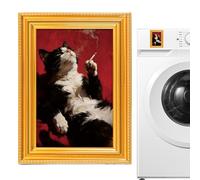 Magnets for Fridge - Cat Pattern Locker Decorations Sign - Wooden Frame Strong Fridge Magnets | for Playroom School Workplace | Home Kitchen