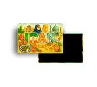 Magnets Frigo - 120 Pays au Choix - Souvenirs Touristiques Pays du Monde - Aimants Décoratifs Réfrigérateur - Cadeau Voyage - Style Traditionnel - 5,4 x 7,8 cm - 1 Unité (Iran)