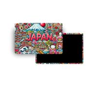 Magnets Frigo - 120 Pays au Choix - Souvenirs Touristiques Pays du Monde - Aimants Décoratifs Réfrigérateur - Cadeau Voyage - Style Traditionnel - 5,4 x 7,8 cm - 1 Unité (Japon)