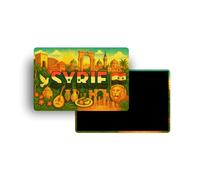 Magnets Frigo - 120 Pays au Choix - Souvenirs Touristiques Pays du Monde - Aimants Décoratifs Réfrigérateur - Cadeau Voyage - Style Traditionnel - 5,4 x 7,8 cm - 1 Unité (Syrie)