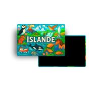 Magnets Frigo - 150 Pays au Choix - Souvenirs Touristiques Pays du Monde - Aimants Décoratifs Réfrigérateur - Cadeau Voyage - Style Traditionnel - 5,4 x 7,8 cm - 1 Unité (Islande)