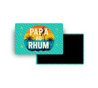 Magnets Frigo - 40 Modèles - Aimants Décoratifs et Humoristiques Réfrigérateur - Cadeau, Fêtes, Anniversaire, - Rectangle 5,4 x 7,8 cm - 1 Unité (Papa au Rhum)