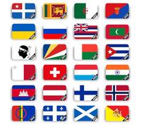 Magnets Frigo aux Choix Parmis 1300 Modèles - Aimants Réfrigérateur - Souvenirs Touristiques - Cadeau Original - Villes et Pays du Monde (Drapeaux Pays du Monde)