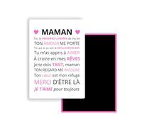 Magnets Frigo Déclaration d'amour - Modèles au Choix - Message Romantique à Offrir - Aimants Décoratifs Réfrigérateur - Cadeau, Fêtes, Anniversaire, - Rectangle 5,4 x 7,8 cm - 1 Unité (Maman)