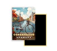 Magnets Frigo Villes du Monde - 300 Modèles aux Choix - Aimants Réfrigérateur - Souvenirs Touristiques - Cadeau Original - 5,4 x 7,8 cm - 1 Unité (Copenhagen)
