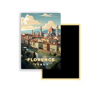 Magnets Frigo Villes du Monde - 300 Modèles aux Choix - Aimants Réfrigérateur - Souvenirs Touristiques - Cadeau Original - 5,4 x 7,8 cm - 1 Unité (Florence)