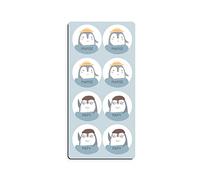 Magnets Papy Mamie bleu - 8 magnets ronds 3 cm pour semainier - 3 ans | Pour Ma jolie semaine, Ma petite routine et l'Organisateur familial mensuel, fabriqués en France