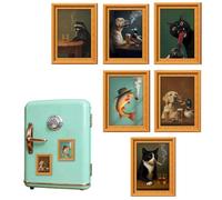 Magnets Refrigerator Artistic - Funny Decoration 6 Pieces, Refrigerator Magnets Mini Picture Frame, Dorm Apartment Home Dining Room Birthday Animal Lovers, Set | for Photo Display Holder