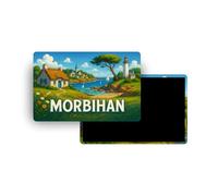 Magnets Régions & Départements Souvenirs Touristiques France - Carte Postale Aimantée Ultra Colorée 126 Modèles - Souvenirs aimantés de Voyage à Collectionner (56 - Morbihan)