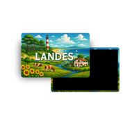 Magnets Régions & Départements Souvenirs Touristiques France - Carte Postale Aimantée Ultra Colorée 126 Modèles - Souvenirs aimantés de Voyage à Collectionner (40 - Landes)