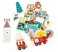 Magnets Ville 24 pieces janod Multicolore G