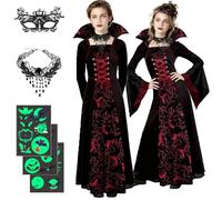 magnetspiele Deguisement Vampire Fille, Déguisement Halloween Fille Vampire, Deguisement Vampires Enfant, Costume Vampire Filles, Robe Vampires Pour Halloween, Carnavals Et Soirées à Thème (130)
