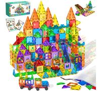 Magneverse Bloc de Construction Magnétique 123 Pièces - Jeu de Tiles Magnétiques pour Enfants à Partir de 3 4 5 6 7 8 9 Ans, Jouet Éducatif STEM Créatif, Cadeau pour Filles et Garçons