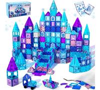 Magneverse Construction Magnétique Enfant 123 Pièces, Blocs Magnétiques | Tuiles Magnétiques Enfant, Jeux Magnétiques Enfant, Bloc de Construction Magnétique, Cadeau, 3+ Ans