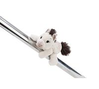 MagNICI 62233 Jument Mony K. en peluche avec aimant, 12 cm, blanche, adhère aux surfaces en métal, aux tableaux magnétiques et aux poignées de sac, compagnon de voyage, excellent cadeau