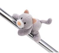 MagNICI 62944 Peluche Chat Felli, avec Aimant, Grise, pour réfrigérateur, Tableau, métal et Bien Plus Encore, idée Cadeau,12 cm