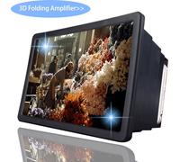 Magnificateur d'écran de téléphone portable Expander 3D Amplificateur pour l'affichage de films noir