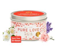 MAGNIFICENT 101 aromathérapie de Pure Love Valentine Day Bougie pour l'amour activité, Romance-Sage Rose Lavande parfumée, Cire de soja Naturel tin pour la Purification et la guérison Chakra