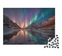 Magnificent Aurores boréales Cadeau Unique Décoration Intérieure Frozen Ciel Nocturne Jeu ÉduChatif Challenge Toy Adultes & Enfants des 14 Ans 1000pcs (75x50cm)