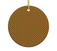 Magnifique arbre de Noël en céramique imprimé tournesol à suspendre Décorations de Noël rondes pour la maison