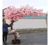 Magnifique Arbres de Fleur de Cerisier artificiels Rose Faux Sakura Fleur intérieure extérieure à la Maison Mariage de Vraies tiges en Bois et Feuilles réalistes de Plante Artificielle Rose - 2x1,5 m