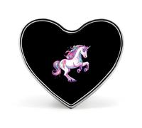 Magnifique badge en forme de cœur en forme de licorne et de cheval, jolie broche à revers personnalisée pour vêtements, sacs et accessoires