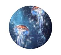 Magnifique badge rond méduse - Lot de plusieurs broches rondes de 6 cm - Épingles décoratives rondes durables pour vêtements et accessoires, taille unique, Fer