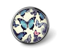 Magnifique badge rond papillon 25 mm / 1 pouce, pièces détachées, porte-épingles classiques, boutons pour chemises et vêtements, broche personnalisée