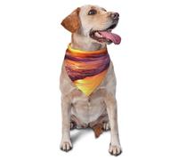 Magnifique bandana de plage pour chien et chat - Accessoire pour photos de chiens de petite et moyenne taille - Bandana triangulaire réglable - Lavable - Pour chien
