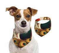 Magnifique bandana en forme de paon lavable pour chien de petite et grande taille pour fille ou garçon, accessoires pour animaux de compagnie