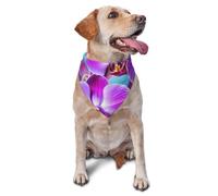 Magnifique bandana en forme d'orchidée pour chien et chat de petite et moyenne taille, accessoire photo, bandanas triangulaires réglables et lavables